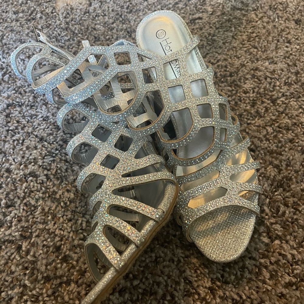 Hot Tomato Silver Heels